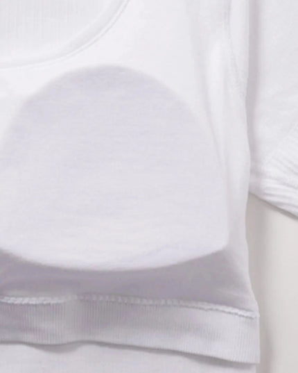 Square Neck Active T-Shirt with Detachable Chest Pads - Trendsi