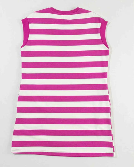 Stripe Cap Sleeve Pocketed Shift Tee Dress - Trendsi