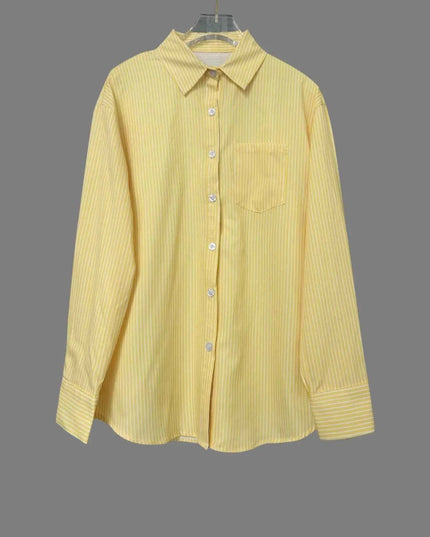 Striped Button - Down Shirt for Effortless Style and Comfort - Trendsi