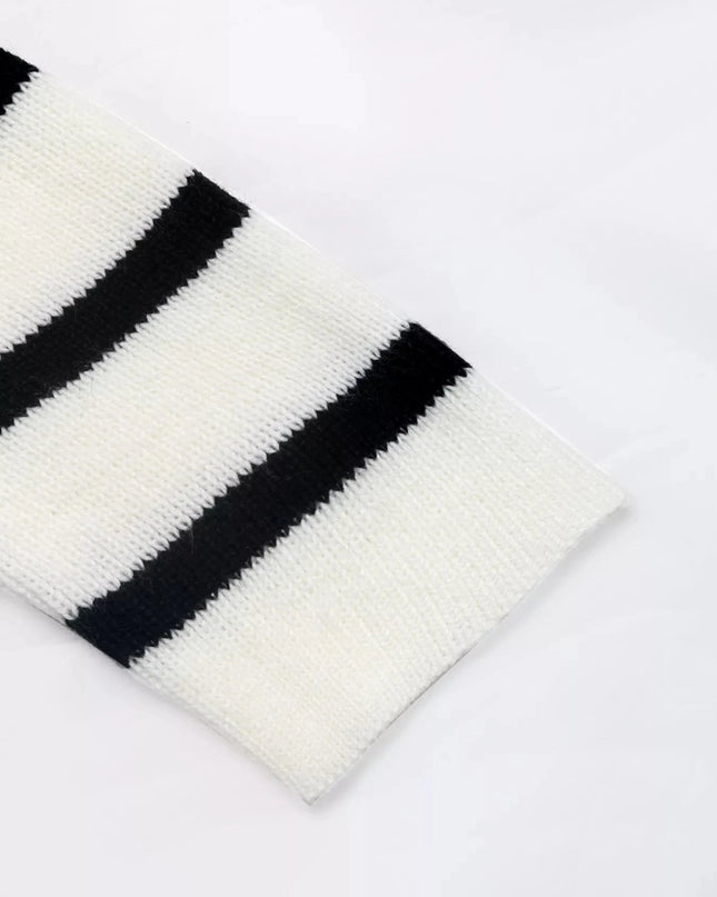 Striped Button - Front Cardigan - Trendsi