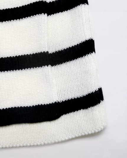 Striped Button - Front Cardigan - Trendsi