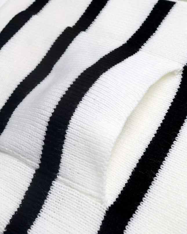 Striped Button - Front Cardigan - Trendsi