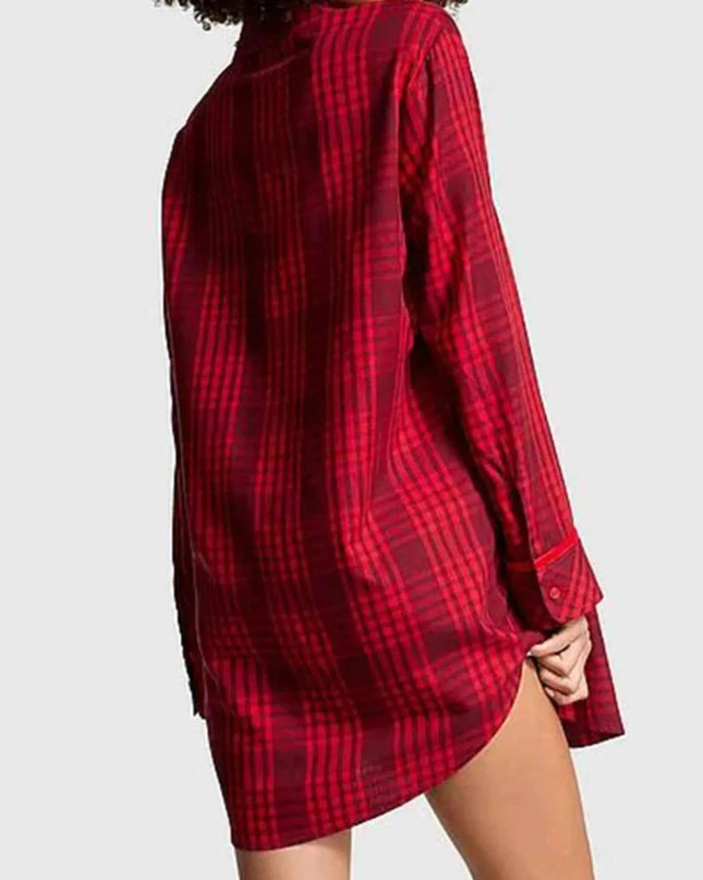 Striped Long Sleeve Button - Up Shirt - Trendsi