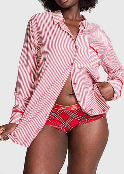 Striped Long Sleeve Button - Up Shirt - Trendsi