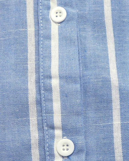 Striped Oversized Button - Down Shirt - Trendsi