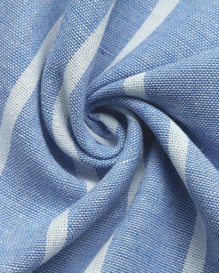 Striped Oversized Button - Down Shirt - Trendsi