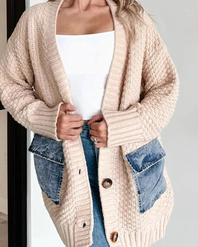 Textured Knit Open - Front Cardigan - Trendsi