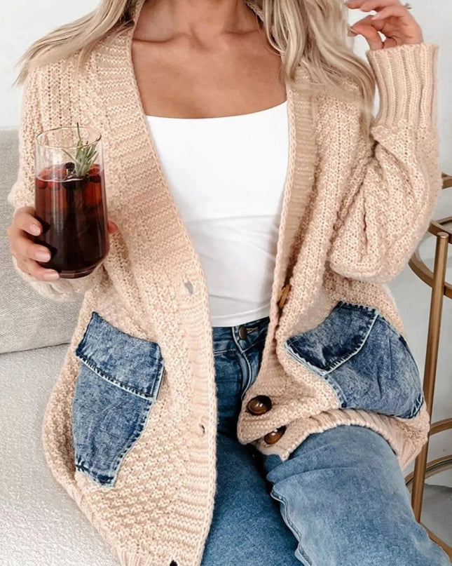 Textured Knit Open - Front Cardigan - Trendsi