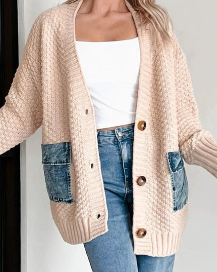 Textured Knit Open - Front Cardigan - Trendsi