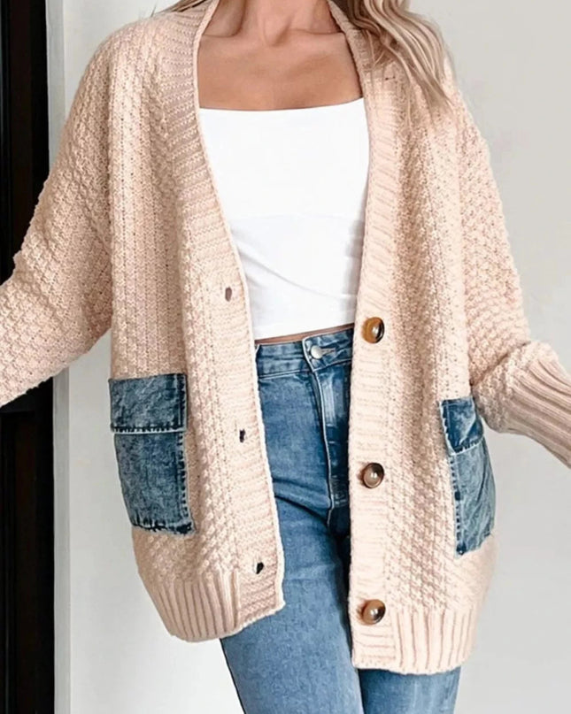 Textured Knit Open - Front Cardigan - Trendsi