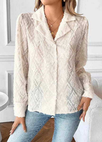 Textured Long Sleeve Shirt for Versatile Style and Comfort - Trendsi