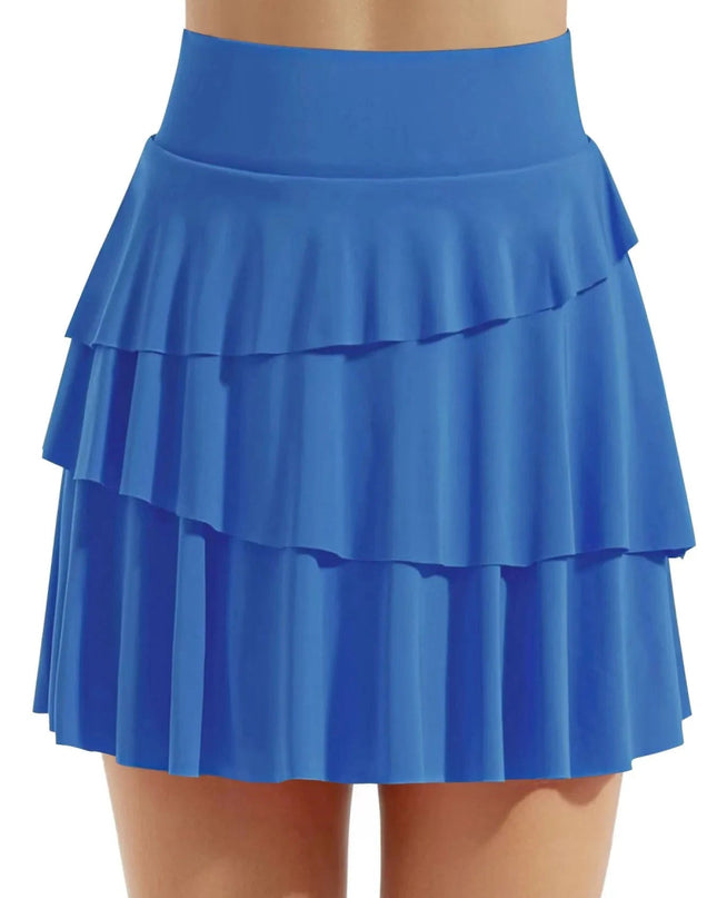 Tiered Ruffle Active Skort - Trendsi