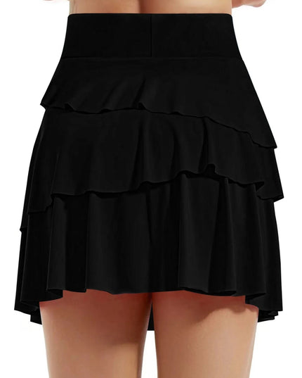 Tiered Ruffle Active Skort - Trendsi