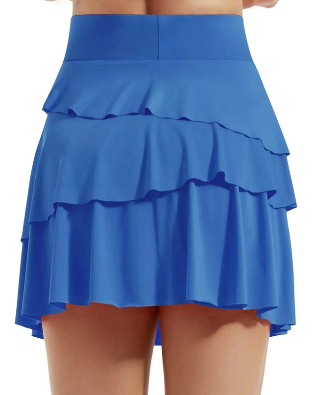 Tiered Ruffle Active Skort - Trendsi