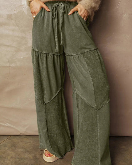 Tiered Wide Leg Pants - Trendsi