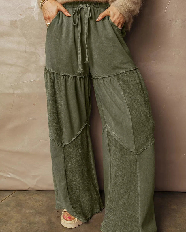 Tiered Wide Leg Pants - Trendsi
