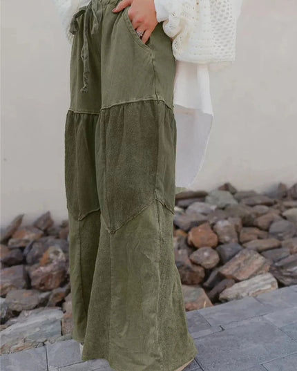 Tiered Wide Leg Pants - Trendsi