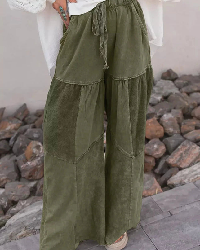 Tiered Wide Leg Pants - Trendsi