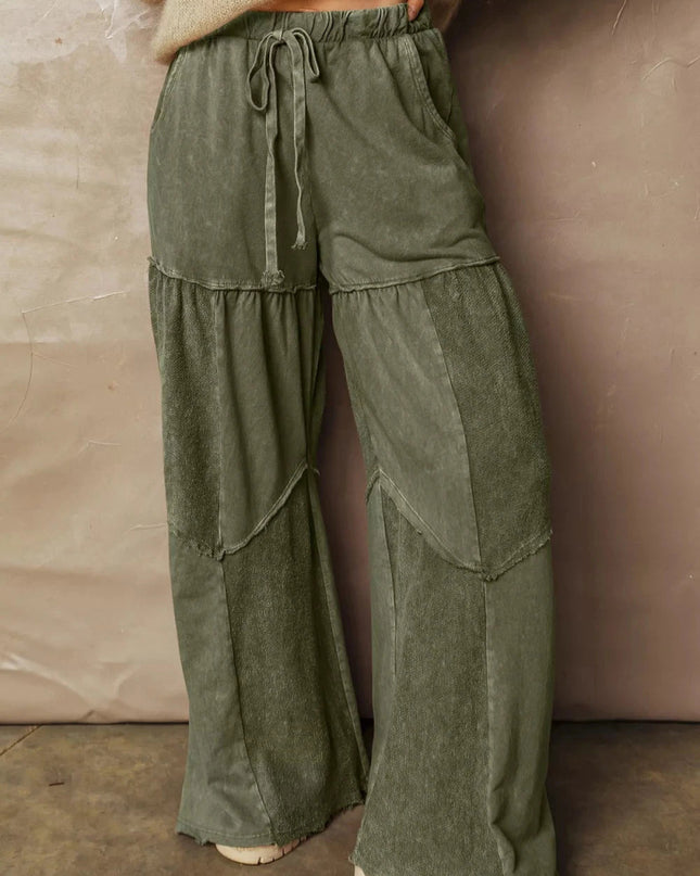Tiered Wide Leg Pants - Trendsi