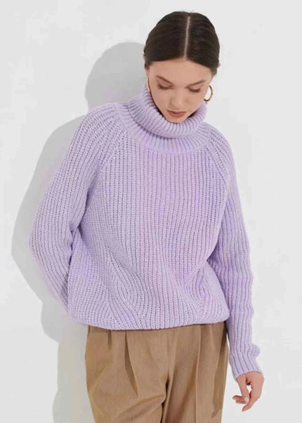 Turtleneck Long Sleeve Sweater - Trendsi