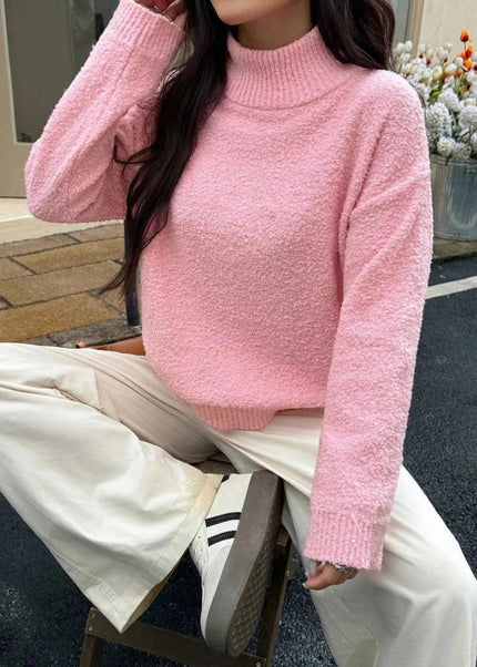 Turtleneck Long Sleeve Sweater - Trendsi