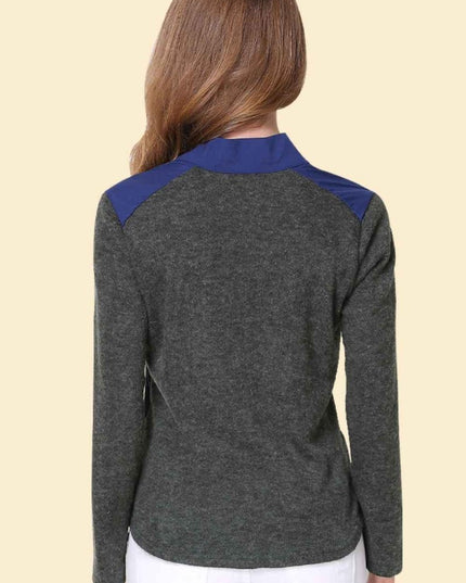 Two - Tone Spliced Shirt - Trendsi