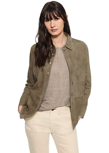 Ultra-Fine Suede Shirt Jacket