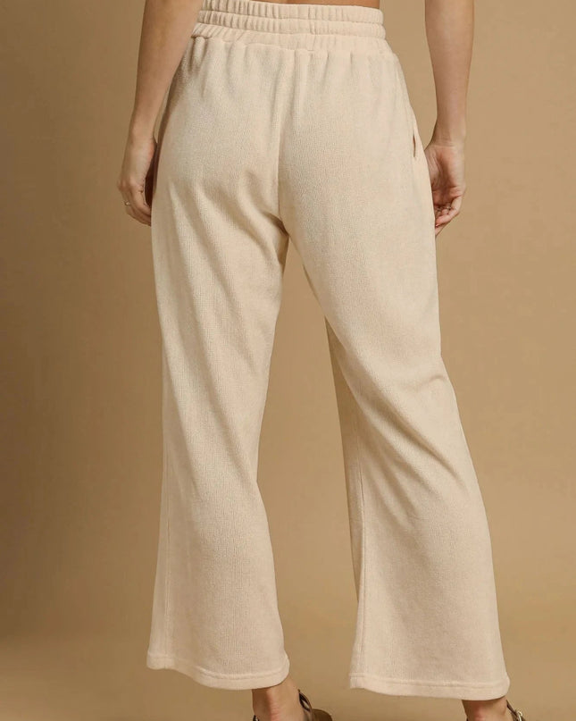 Umgee Drawstring Wide Leg Pants - Trendsi