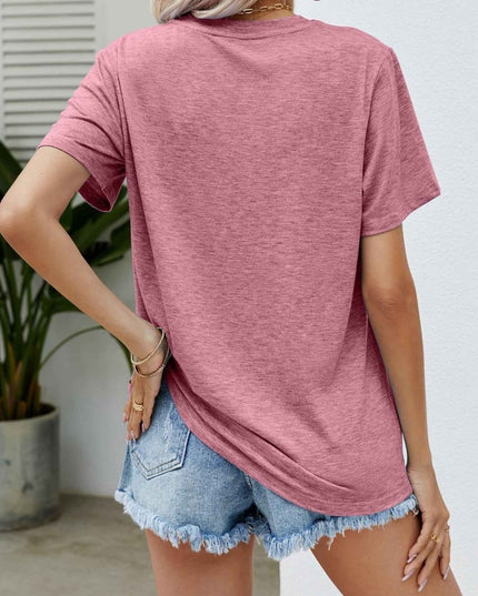 US Flag Leopard Heart Graphic Tee - Trendsi