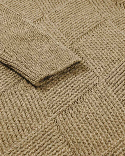 V - Neck Batwing Sleeve Sweater - Trendsi