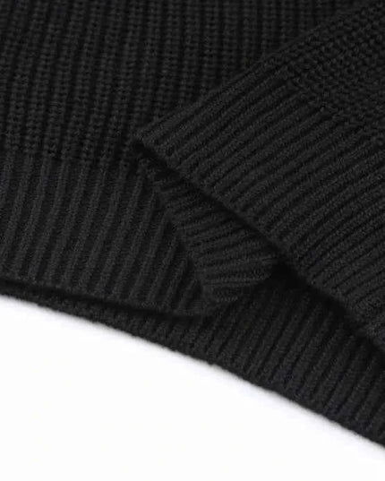 V - Neck Drop Shoulder Sweater - Trendsi