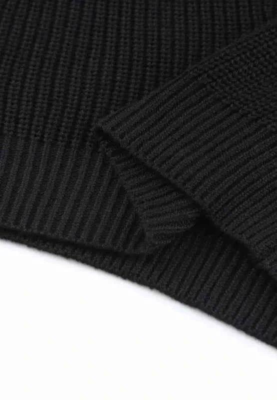 V - Neck Drop Shoulder Sweater - Trendsi