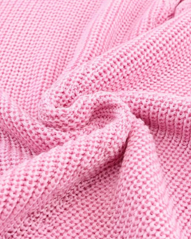 V - Neck Drop Shoulder Sweater - Trendsi