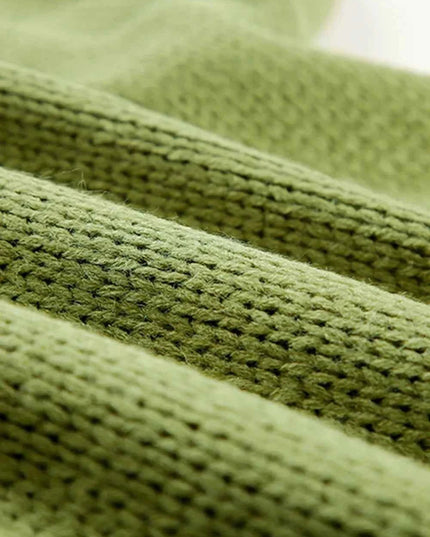 V - Neck Dropped Shoulder Sweater - Trendsi