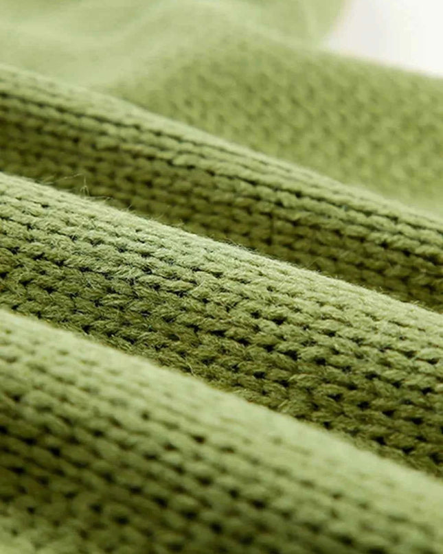 V - Neck Dropped Shoulder Sweater - Trendsi