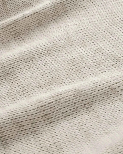 V - Neck Dropped Shoulder Sweater - Trendsi