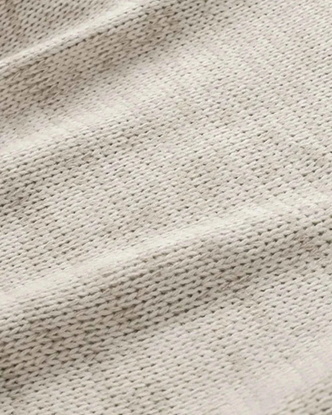 V - Neck Dropped Shoulder Sweater - Trendsi