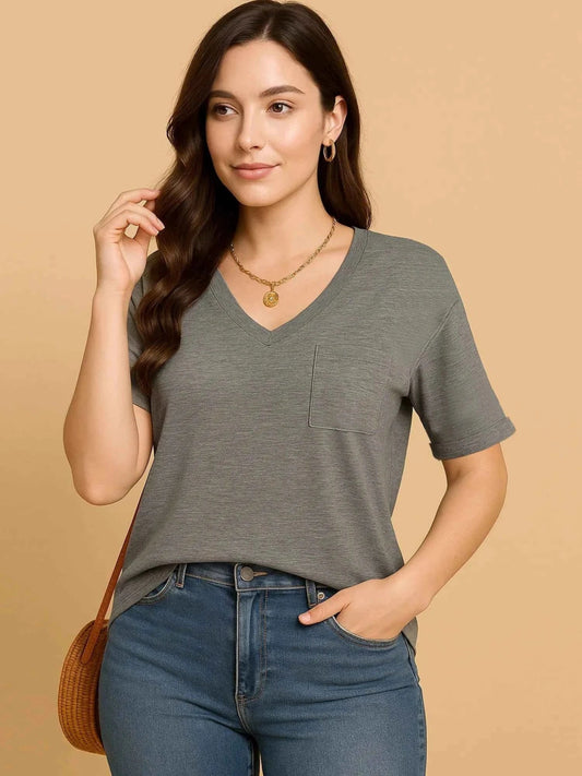V-Neck Pocket T-Shirt