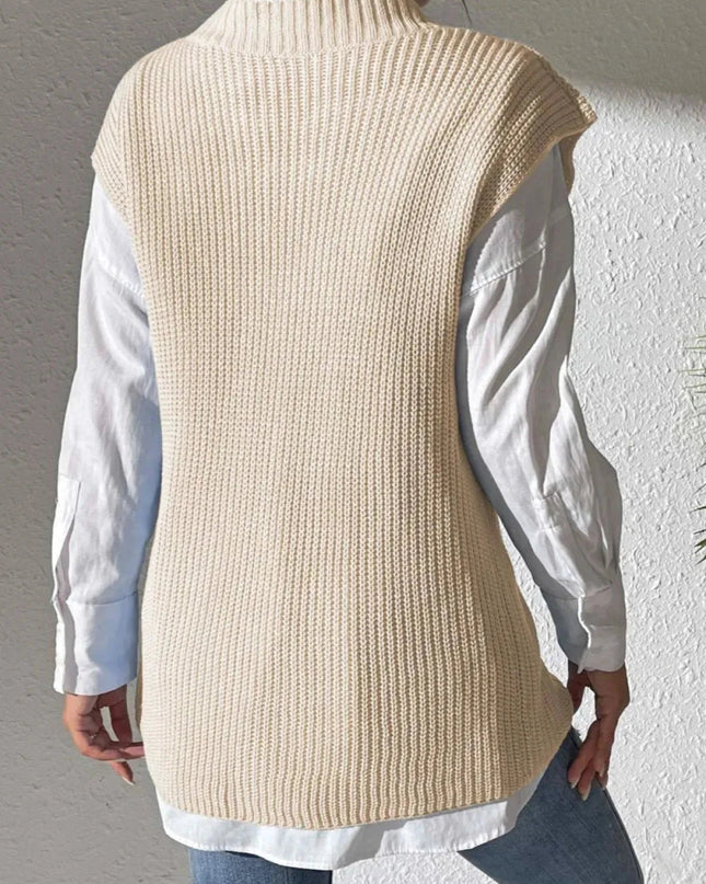 V - Neck Sweater Vest - Trendsi