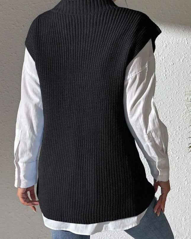 V - Neck Sweater Vest - Trendsi