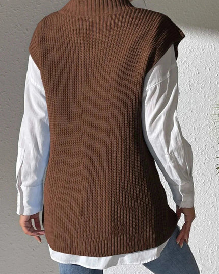V - Neck Sweater Vest - Trendsi