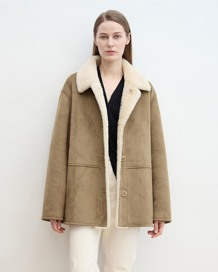 Reversible Wool Shearling Jacket
