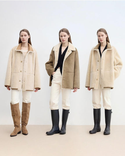 Reversible Wool Shearling Jacket