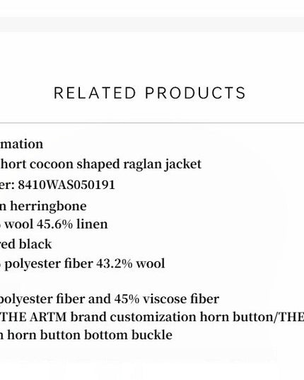 "Warm Cocoon" Italian Herringbone Wool Short Coat – Classic Lapel Women’s Jacket - Wool Coat - Firelady Fur