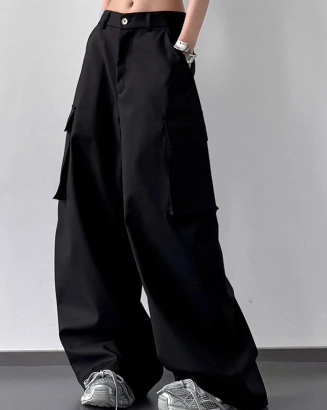 Wide Leg Cargo Pants - Trendsi