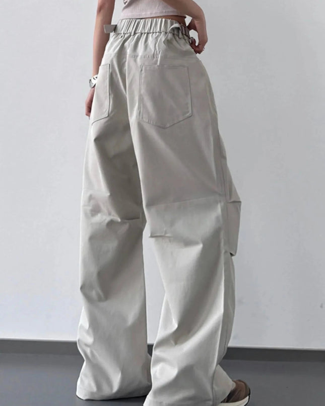 Wide Leg Cargo Pants - Trendsi