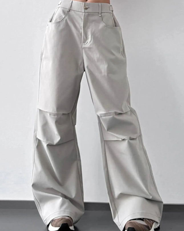 Wide Leg Cargo Pants - Trendsi