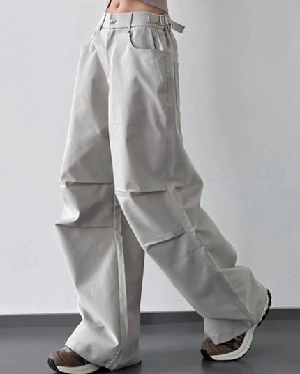Wide Leg Cargo Pants - Trendsi