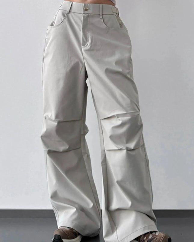 Wide Leg Cargo Pants - Trendsi