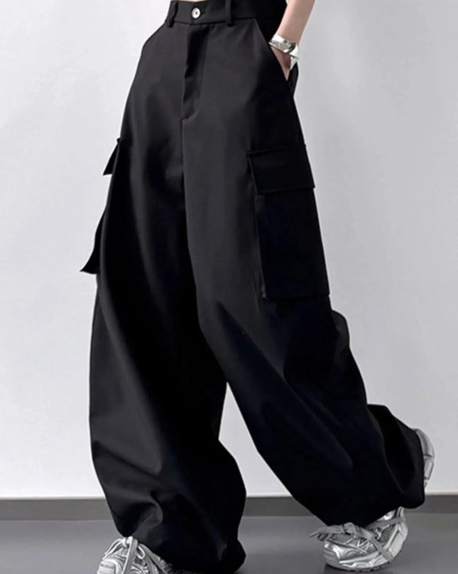 Wide Leg Cargo Pants - Trendsi